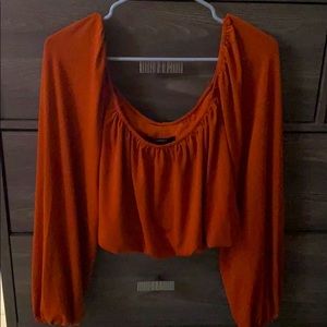 Crop shirt long sleeve